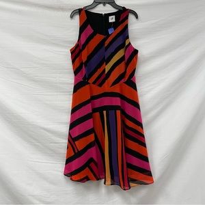 CAbi Multicolor Striped Midi Dress